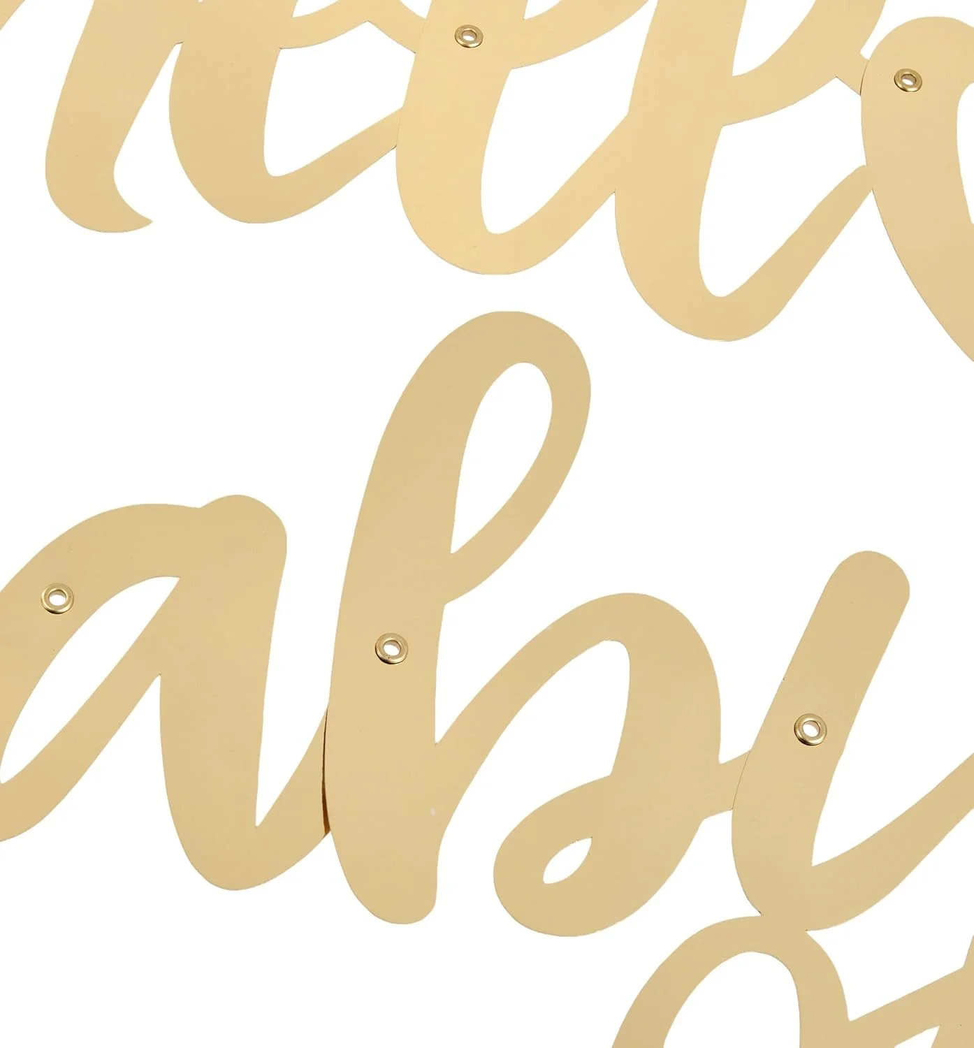 UNIQUE INDUSTRIES INC. – Hängedekoration Buchstabengirlande „Hello Baby“ Folie Gold, ca. 85 cm